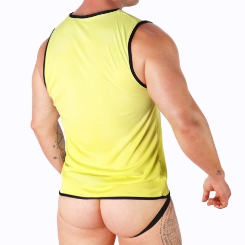 Macho T-shirt męski sportowy żołty S/M elastyczny lekki