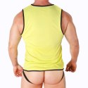 Macho T-shirt męski sportowy żołty S/M elastyczny lekki