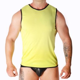 Macho T-shirt męski żołty L/XL sportowy, oddychający materiał