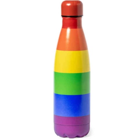 PRIDE Metaliczny termos z motywem flagi LGBT - nowoczesny design