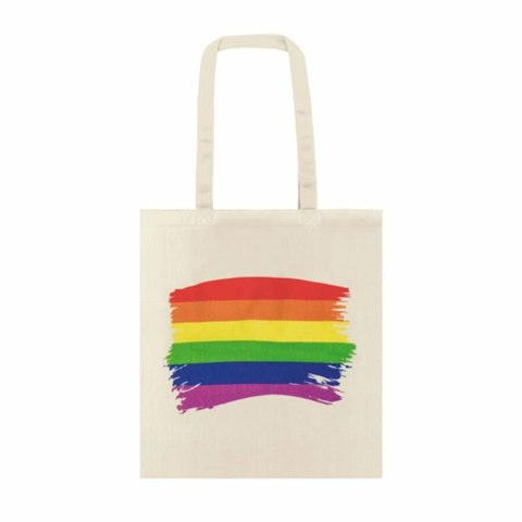 PRIDE Torba bawełniana z motywem flagi kolorowej, uniwersalna