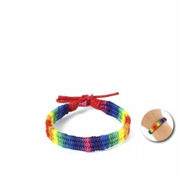 Pride Bransoletka Pleciona Flaga Tęczowa Regulowana Unisex