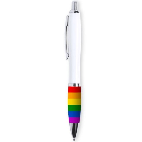 Pride Flaga LGBT z białym piorem - trwały materiał, wyrazisty nadruk