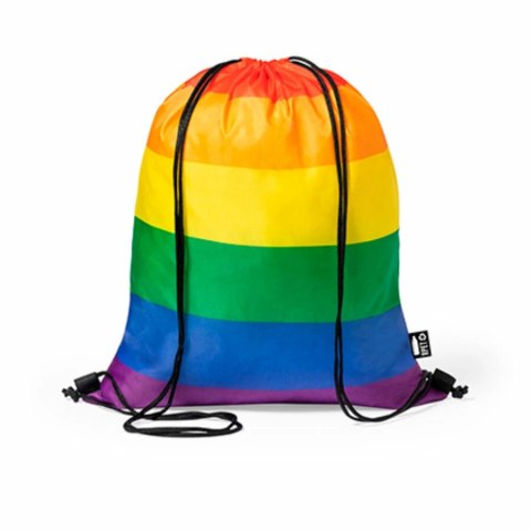 Pride Plecak z Flagą Tęczową Nylonowy 38x45 cm Lekki i Pojemny