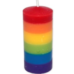 Pride Świeca Sojowa XL Ręcznie Tworzona - Tęczowa Flaga LGBT