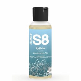 S8 Olejek do masażu Refresh Bawełniany 50ml - French Plum & Egyptian Cotton