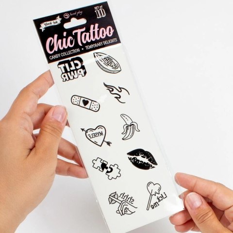 Secret Play Chic Tattoo Zestaw 10 Tatuaży Tymczasowych Candy