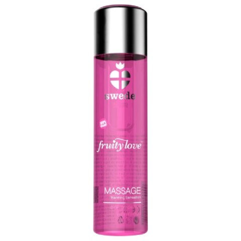 Swede Fruity Love Olejek do masażu rozgrzewający Malina Rabarbar 120ml