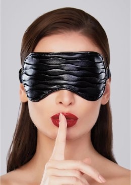 Allure maska z ekoskory z falbanką i złotymi detalami, regulowana
