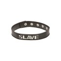 Allure Xplay Obroża Regulowana z Napisem SLAVE Czarna