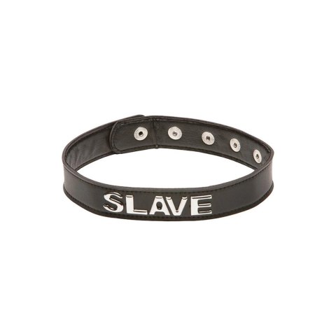 Allure Xplay Obroża Regulowana z Napisem SLAVE Czarna Allure Xplay Obroża Regulowana z Napisem SLAVE Czarna
