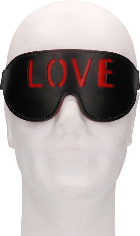 OUCH! Opaska na oczy skorzana czerwona z napisem LOVE OUCH! Opaska na oczy skorzana czerwona z napisem LOVE