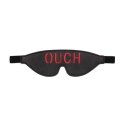 Ouch! by Shots skorzana maska na oczy z napisem OUCH, czerwona