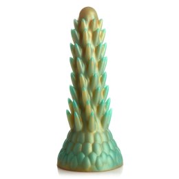 XR Brands Kolczasty model silikonowy turkusowo-złoty 22,8 cm
