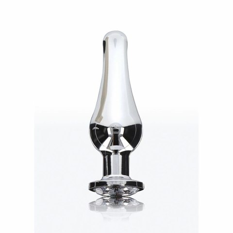 ToyJoy Diamond Bum Bijou Średni korek aluminiowy ze srebrnym kryształem 11 cm