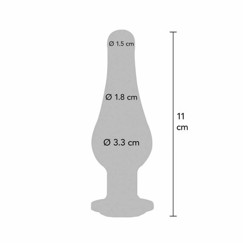 ToyJoy Diamond Bum Bijou Średni korek aluminiowy ze srebrnym kryształem 11 cm