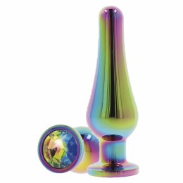 ToyJoy Twilight Bum Bijou Medium - aluminiowy korek z kolorowym kryształem
