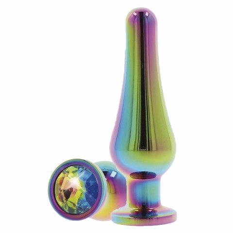 ToyJoy Twilight Bum Bijou Medium - aluminiowy korek z kolorowym kryształem