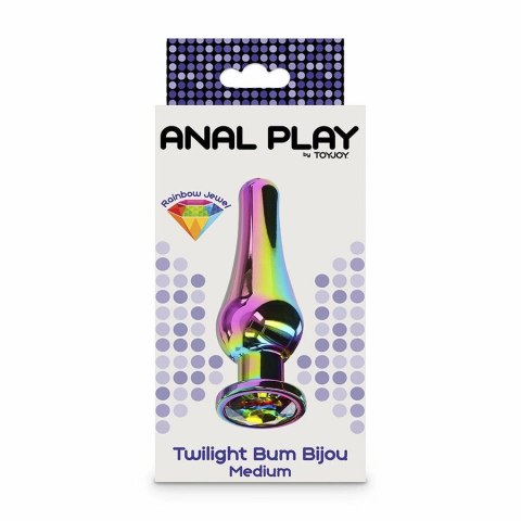 ToyJoy Twilight Bum Bijou Medium - aluminiowy korek z kolorowym kryształem
