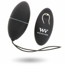 Womanvibe Alsan Egg - silikonowa maszyna intymna z pilotem, czarna
