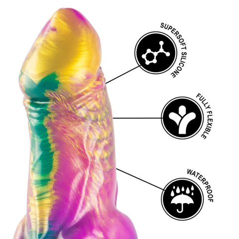 EPIC IRIS model silikonowy tęczowy z ozdobną podstawą 22,5 cm