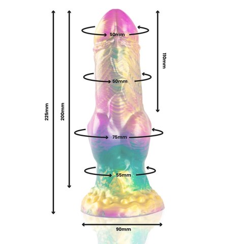 EPIC IRIS model silikonowy tęczowy z ozdobną podstawą 22,5 cm