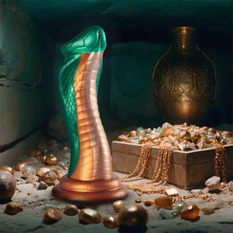 EPIC Python Cobra Zielony - Model silikonowy inspirowany mitologią, 205 mm