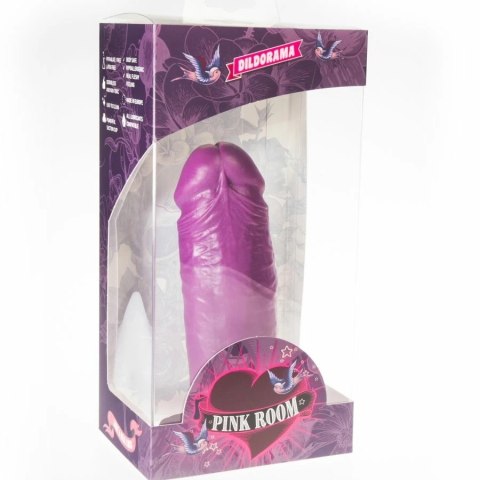 PINK ROOM Dael model fioletowy 18,5 cm z przyssawką - powierzchnia anatomiczna
