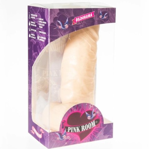 PINK ROOM Dayan model 17 cm, anatomiczny, z przyssawką, hipoalergiczny