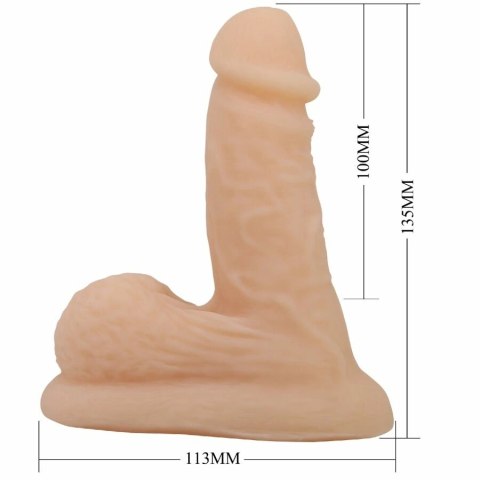 PRETTY LOVE Wildon model elastyczny 10 cm naturalny TPR z przyssawką
