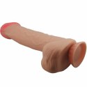 Pretty Love Sliding Skin 26 cm - model z przysawką, imitacja skory TPR