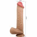 Pretty Love Sliding Skin 26 cm - model z przysawką, imitacja skory TPR