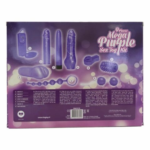 ToyJoy Mega Fioletowy Zestaw 9w1 - Wielofunkcyjny Komplet z Akcesoriami