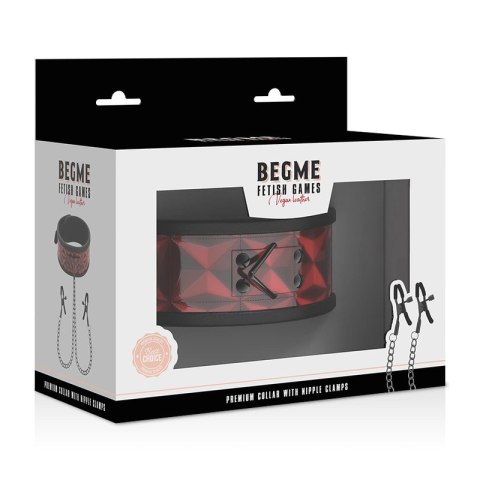 BEGME Red Edition - Kołnierz z neoprenową wyściołką i regulowanymi klipsami