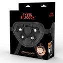 CYBERSILICOCK Uprząż Winylowa z 3 Pierścieniami, Regulowana, Uniwersalna