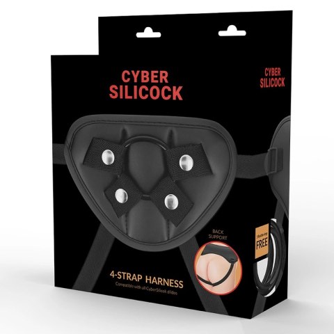 CYBERSILICOCK Uprząż Winylowa z 3 Pierścieniami, Regulowana, Uniwersalna