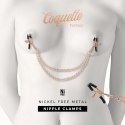 Coquette Chic Desire Fantasy - Metalowe zaciski na sutki z łańcuszkiem, nikiel-free