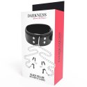 Darkness Collar z regulowanymi zaciskami na klipsy, czarny, uniwersalny