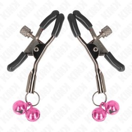 KINK Zacisk Podwojny na Sutki Rożowy 6 cm - Regulowany, Metalowo-Silikonowy