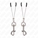 KINK Zacisk z Haczykiem na Sutki Srebrny 7 cm - Regulowany Metalowy
