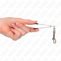 KINK Zacisk z Haczykiem na Sutki Srebrny 7 cm - Regulowany Metalowy