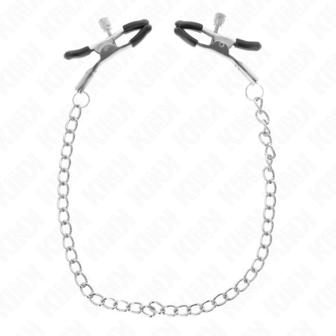 KINK Zaciski Metalowe Regulowane z Łańcuszkiem 30 cm - Model Precyzyjny