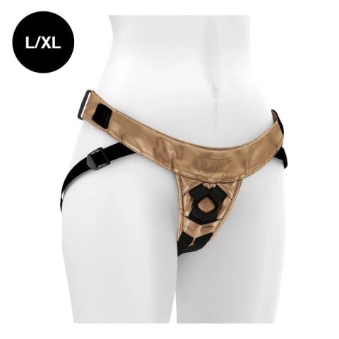 MYTHOLOGY Fantasy Harness L/XL brązowy - regulowane szelki wegańskie