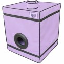 Secret Dome Club Cabina Violet - przenośna kabina z matą i LED, 60x60x70 cm
