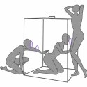 Secret Dome Kink Club Cabin Scandale fioletowy - system z kajdankami LED 100x100x140 cm