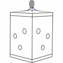 Secret Dome Kink Club Cabin Scandale fioletowy - system z kajdankami LED 100x100x140 cm