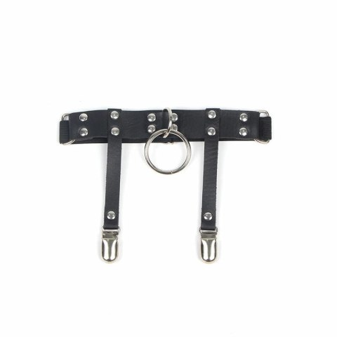 Subblime 953744 Skorzana Podwiązka Punk Czarna Regulowana One Size