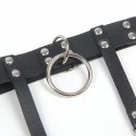 Subblime 953744 Skorzana Podwiązka Punk Czarna Regulowana One Size