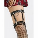 Subblime 953744 Skorzana Podwiązka Punk Czarna Regulowana One Size