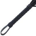 Darkness Czarny Bicz Bondage z Skorzaną Rączką - Model Premium